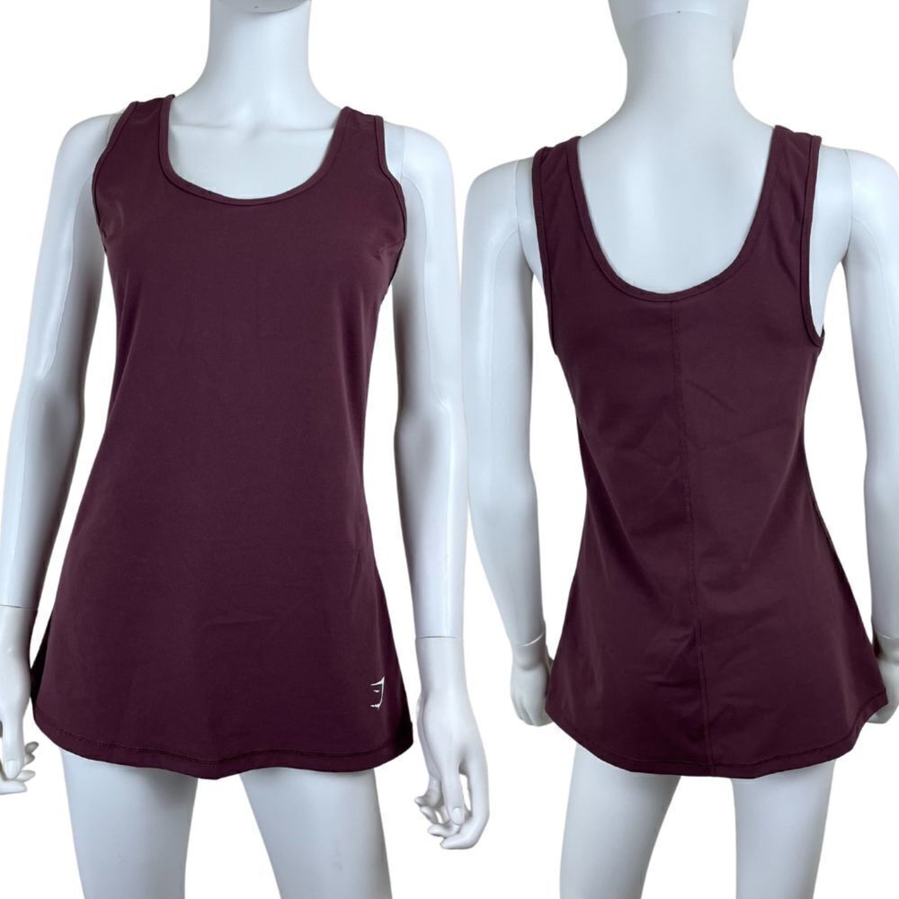 Gymshark Dreamy Vest Berry Red Size M Compression Workout Gym Athletic Tank Top